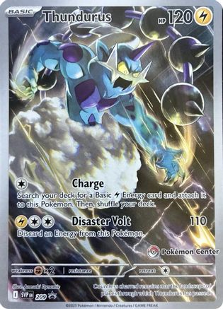 Thundurus - 209 (Pokemon Center Exclusive)  - (209) Holofoil [SV Scarlet & Violet Promo Cards] - Trinity Hobby