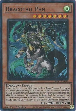 Dracotail Pan (Super Rare) [JUSH-EN003] - Justice Hunters 1st Edition - Super Rare - Trinity Hobby