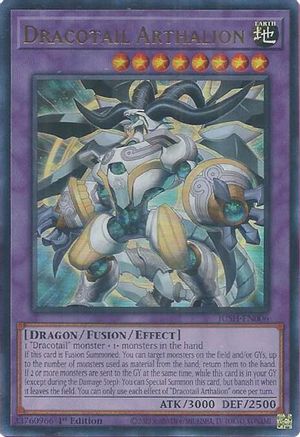 Dracotail Arthalion [JUSH-EN006] - Justice Hunters 1st Edition - Ultra Rare - Trinity Hobby