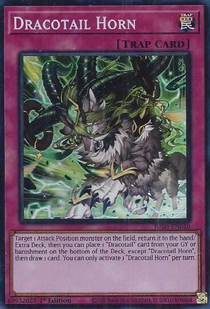 Dracotail Horn (Super Rare) [JUSH-EN010] - Justice Hunters 1st Edition - Super Rare - Trinity Hobby