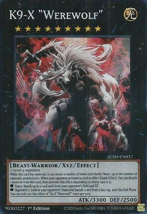K9-X "Werewolf" [JUSH-EN037] - Justice Hunters 1st Edition - Super Rare - Trinity Hobby