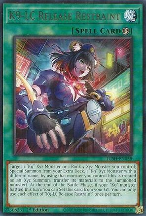 K9-LC Release Restraint [JUSH-EN038] - Justice Hunters 1st Edition - Rare - Trinity Hobby