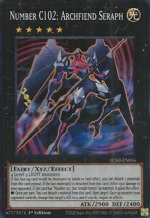 Number C102: Archfiend Seraph [JUSH-EN056] - Justice Hunters 1st Edition - Super Rare - Trinity Hobby