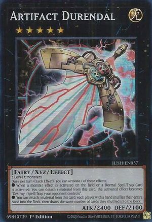 Artifact Durendal (Super Rare) [JUSH-EN057] - Justice Hunters 1st Edition - Super Rare - Trinity Hobby