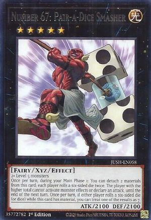 Number 67: Pair-a-Dice Smasher [JUSH-EN058] - Justice Hunters 1st Edition - Rare - Trinity Hobby