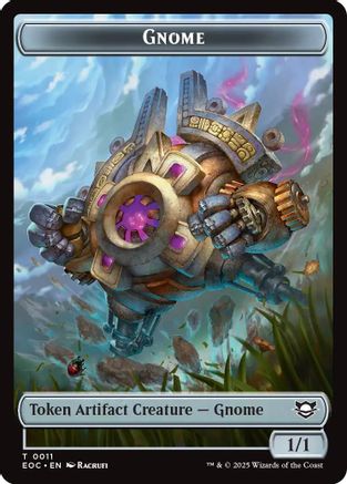 Gnome // Golem (0014) Double-Sided Token  (EOC-11 // 14) - [Commander: Edge of Eternities] - Trinity Hobby