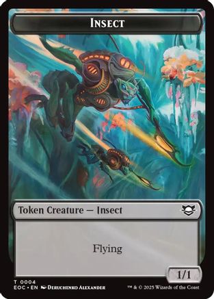 Insect // Elemental (0008) Double-Sided Token  (EOC-4 // 8) - [Commander: Edge of Eternities] - Trinity Hobby
