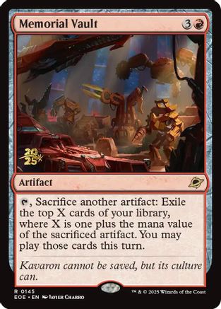 Memorial Vault  [Foil]  (PRE-145) - [Prerelease Cards] - Trinity Hobby