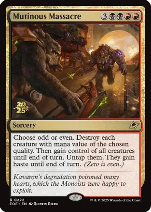 Mutinous Massacre  [Foil]  (PRE-222) - [Prerelease Cards] - Trinity Hobby