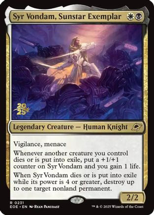 Syr Vondam, Sunstar Exemplar  [Foil]  (PRE-231) - [Prerelease Cards] - Trinity Hobby