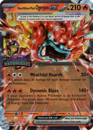 Hearthflame Mask Ogerpon ex (Twilight Masquerade Stamp) - (040/null) Holofoil [Miscellaneous Cards & Products]