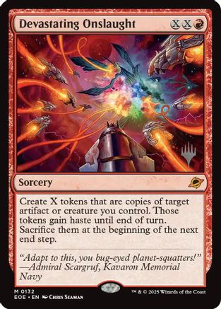 Devastating Onslaught  [Foil]  (PPEOE-132) - [Promo Pack: Edge of Eternities] - Trinity Hobby