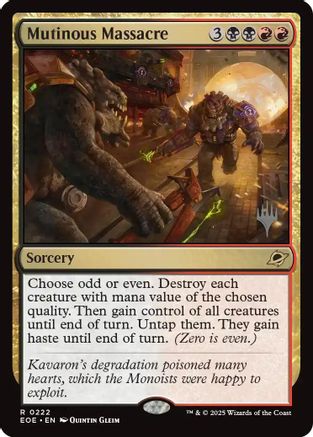 Mutinous Massacre  [Foil]  (PPEOE-222) - [Promo Pack: Edge of Eternities] - Trinity Hobby