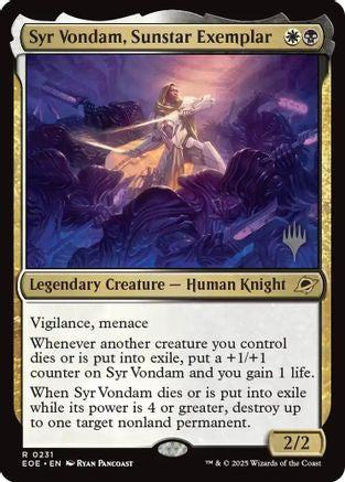 Syr Vondam, Sunstar Exemplar  (PPEOE-231) - [Promo Pack: Edge of Eternities] - Trinity Hobby