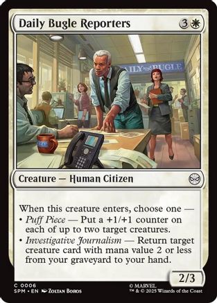 Daily Bugle Reporters  [Foil]  (SPM-006) - [Marvel's Spider-Man] - Trinity Hobby
