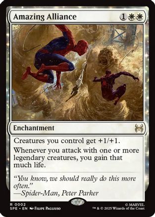 Amazing Alliance  [Foil]  (SPE, MAR-002) - [Marvel's Spider-Man: Eternal-Legal] - Trinity Hobby