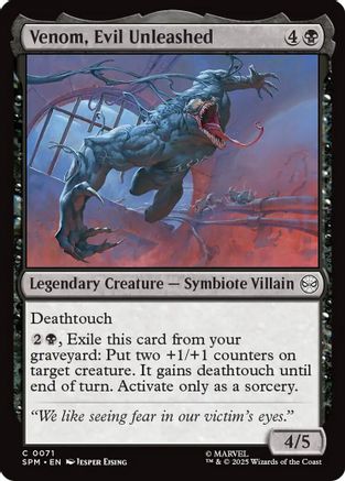 Venom, Evil Unleashed  [Foil]  (SPM-071) - [Marvel's Spider-Man] - Trinity Hobby