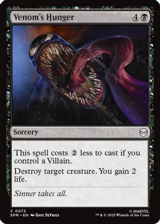 Venom's Hunger  [Foil]  (SPM-073) - [Marvel's Spider-Man] - Trinity Hobby