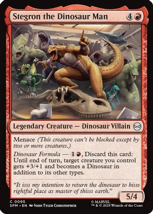 Stegron the Dinosaur Man  [Foil]  (SPM-095) - [Marvel's Spider-Man] - Trinity Hobby