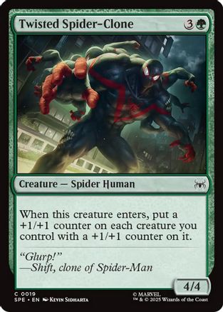Twisted Spider-Clone  [Foil]  (SPE, MAR-019) - [Marvel's Spider-Man: Eternal-Legal] - Trinity Hobby