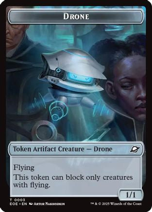 Drone // Lander (0006) Doubled-Sided Token  [Foil]  (EOE-3 // 6) - [Edge of Eternities] - Trinity Hobby