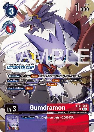 Gumdramon (Ultimate Cup 25-26 Season 2) (BT21-063) - [World Convergence] Foil - Trinity Hobby