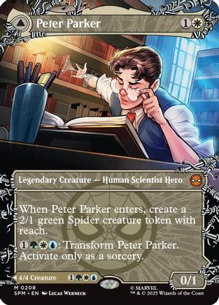 Peter Parker (0208) (Borderless)  [Foil]  (SPM-208) - [Marvel's Spider-Man] - Trinity Hobby