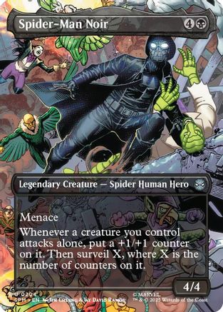 Spider-Man Noir (Borderless)  [Foil]  (SPM-204) - [Marvel's Spider-Man] - Trinity Hobby