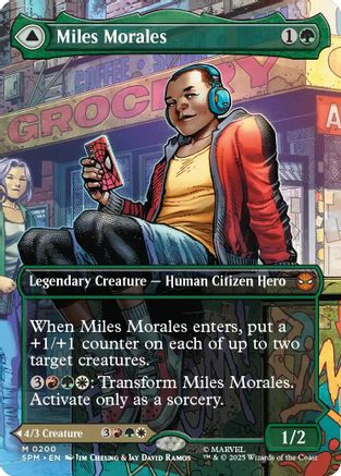 Miles Morales (0200) (Borderless)  [Foil]  (SPM-200) - [Marvel's Spider-Man] - Trinity Hobby