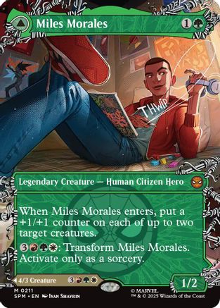 Miles Morales (0211) (Borderless)  [Foil]  (SPM-211) - [Marvel's Spider-Man] - Trinity Hobby