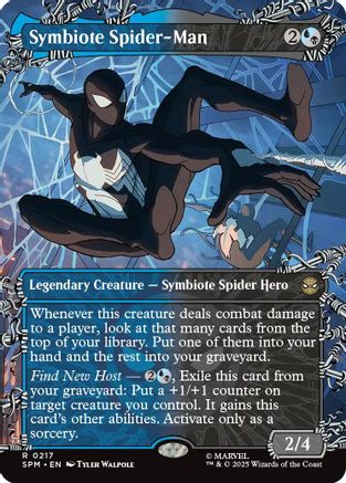Symbiote Spider-Man (Borderless)  [Foil]  (SPM-217) - [Marvel's Spider-Man] - Trinity Hobby