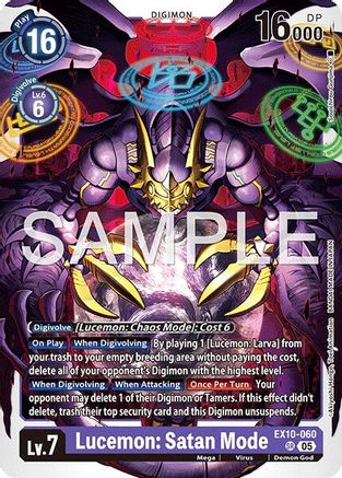 Lucemon: Satan Mode (EX10-060) - [Sinister Order] Foil - Trinity Hobby