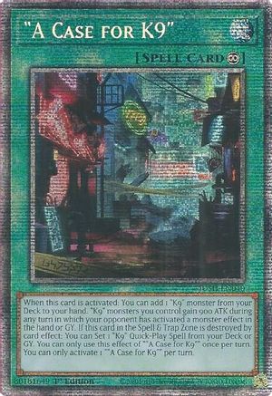 "A Case for K9" (Starlight Rare) [JUSH-EN040] - Justice Hunters 1st Edition - Starlight Rare - Trinity Hobby