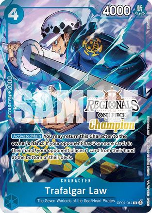 Trafalgar Law (Offline Regional Champion Card Set 2025 Vol.2) (OP07-047) - [One Piece Promotion Cards] Foil