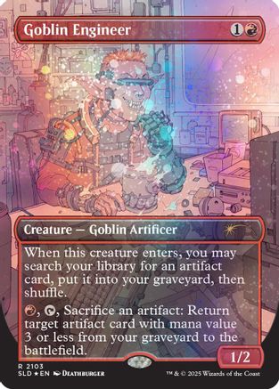 Goblin Engineer (Galaxy Foil)  [Foil]  (SLD-2103) - [Secret Lair Drop Series] - Trinity Hobby