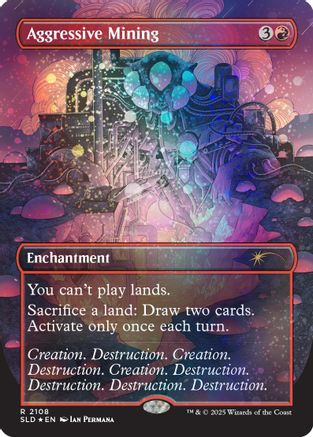 Aggressive Mining (Galaxy Foil)  [Foil]  (SLD-2108) - [Secret Lair Drop Series] - Trinity Hobby