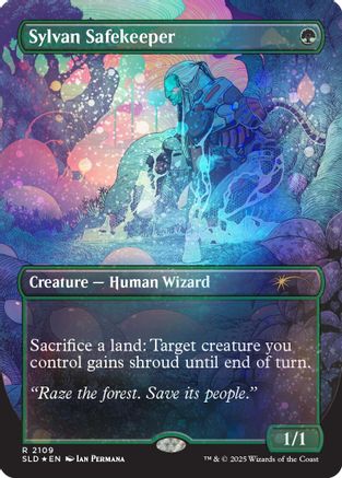 Sylvan Safekeeper (Galaxy Foil)  [Foil]  (SLD-2109) - [Secret Lair Drop Series] - Trinity Hobby