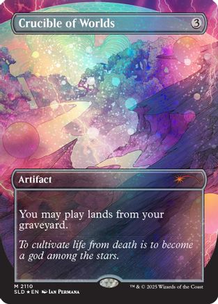 Crucible of Worlds (Galaxy Foil)  [Foil]  (SLD-2110) - [Secret Lair Drop Series] - Trinity Hobby