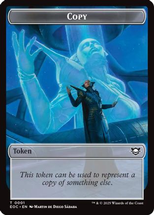 Copy // Golem (0012) Double-Sided Token  [Foil]  (EOC-1 // 12) - [Commander: Edge of Eternities] - Trinity Hobby