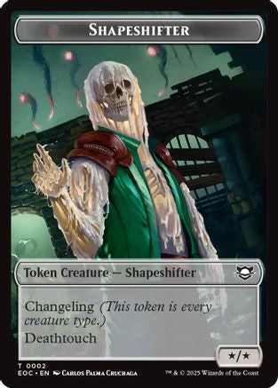 Shapeshifter // Golem (0013) Double-Sided Token  [Foil]  (EOC-2 // 13) - [Commander: Edge of Eternities] - Trinity Hobby