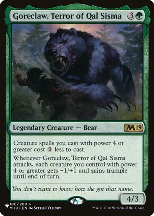 Goreclaw, Terror of Qal Sisma  (LIST-186) - [The List Reprints] - Trinity Hobby