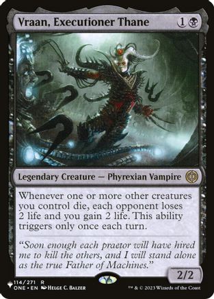 Vraan, Executioner Thane  (LIST-114) - [The List Reprints] - Trinity Hobby