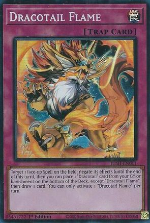 Dracotail Flame (Super Rare) [JUSH-EN011] - Justice Hunters 1st Edition - Super Rare - Trinity Hobby
