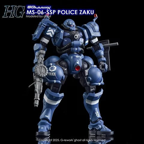 GREWORK [HG] GQuuuuuuX POLICE ZAKU DECAL - Trinity Hobby