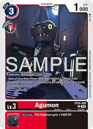 Agumon (EX10-006) - [Sinister Order] - Trinity Hobby