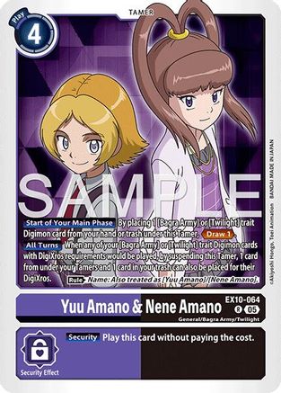 Yuu Amano & Nene Amano (EX10-064) - [Sinister Order] Foil