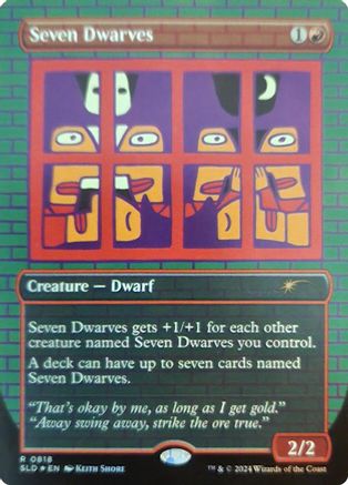 Seven Dwarves (0818) (Rainbow Foil)  [Foil]  (SLD-818) - [Secret Lair Drop Series] - Trinity Hobby