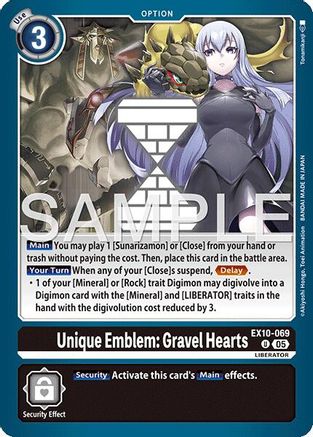 Unique Emblem: Gravel Hearts (EX10-069) - [Sinister Order] - Trinity Hobby