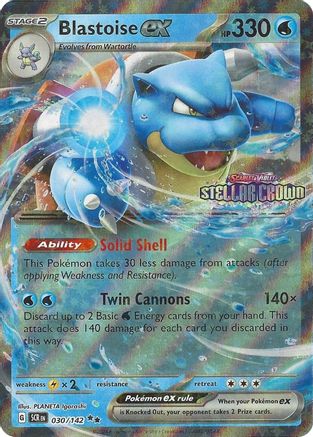 Blastoise ex (Stellar Crown Stamp) - (030/null) Holofoil [Miscellaneous Cards & Products]