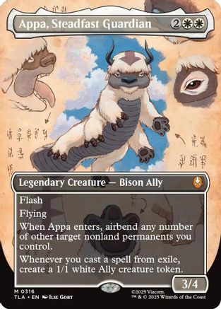 Appa, Steadfast Guardian (Borderless)  [Foil]  (TLA-316) - [Avatar: The Last Airbender] - Trinity Hobby